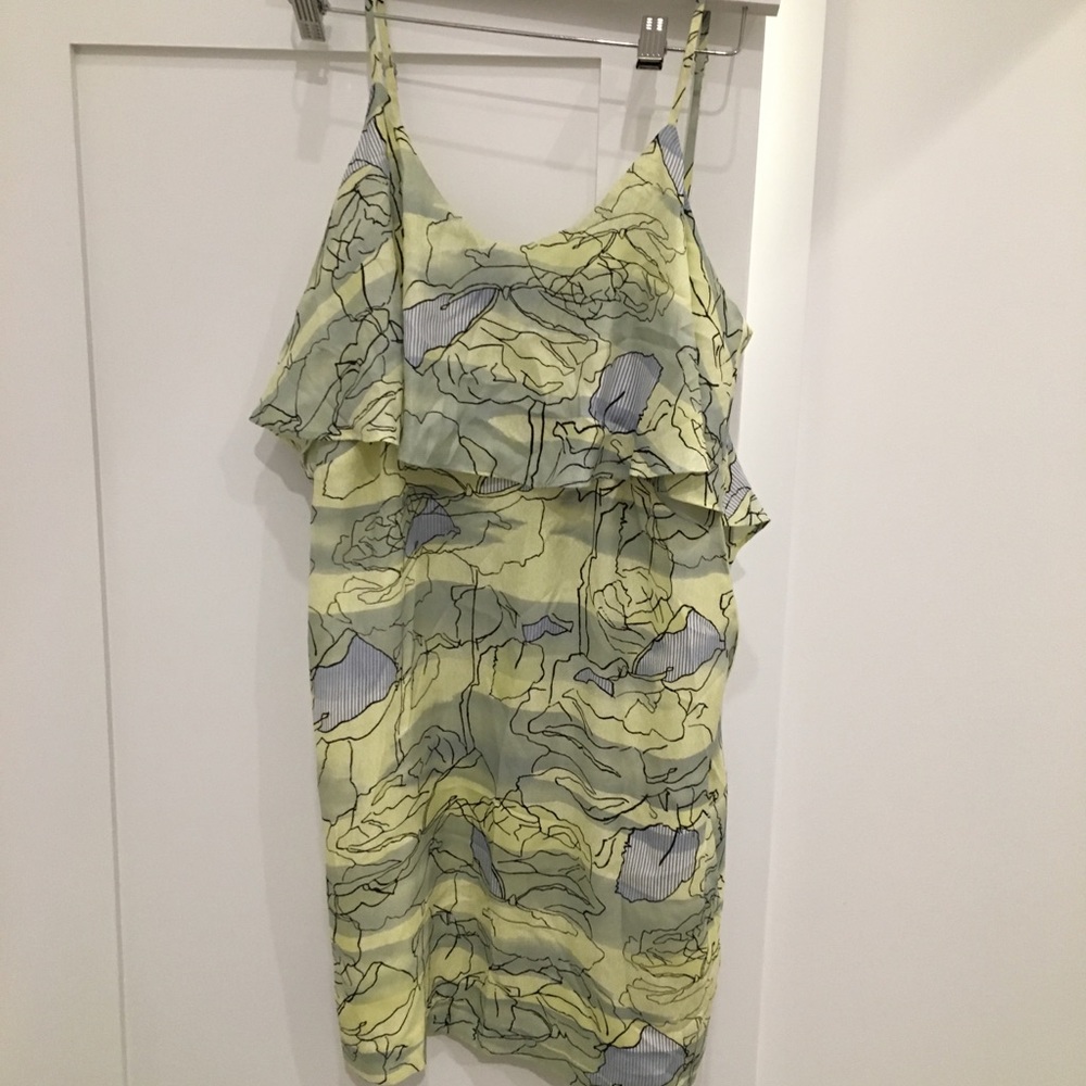 BCBG Generation yellow floral slip dress